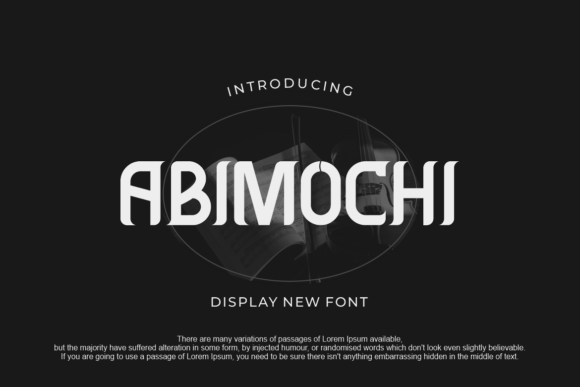 Abimochi: A Stylish Display Font for Editorial Design