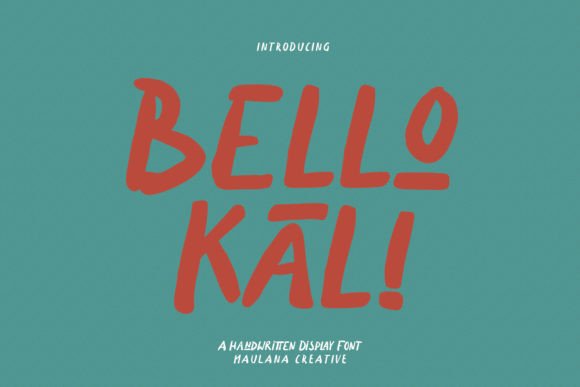 Bellokali: A Handwritten Display Font for Editorial Design