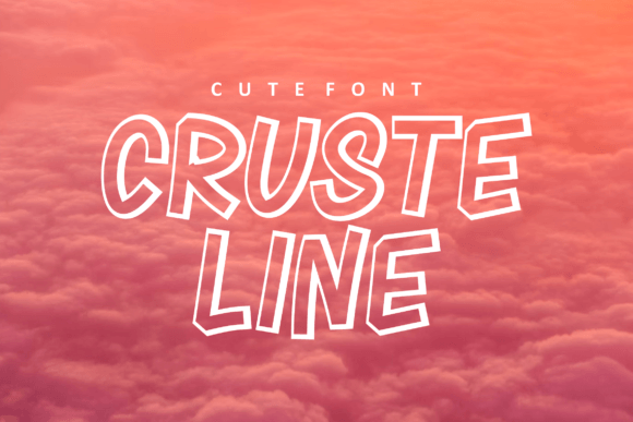 Cruste Line: A Playful Display Font for Friendly Brand Identities