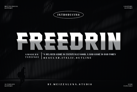 Freedrin: A Cyber-Punk Display Font That Commands Attention