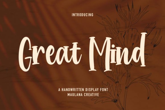 Great Mind: A Handwritten Display Font with Editorial Warmth