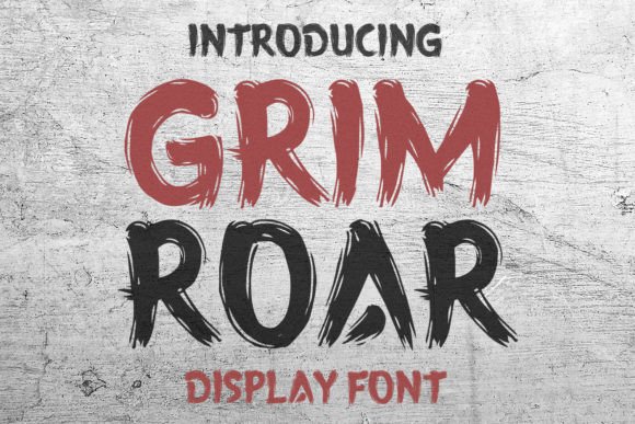 Grimroar: The Dry Ink Brush Display Font Crafters Love
