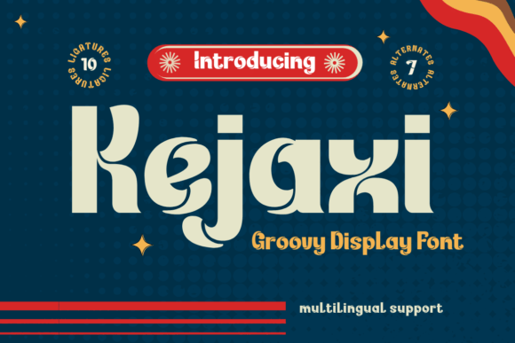 Kejaxi Display Font: A Groovy Typeface for Craft Creators