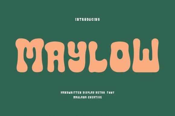 Maylow: A Groovy Display Font for Expressive Branding